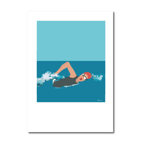 AFFICHE "NAGEUSE" - Collection baigneuse