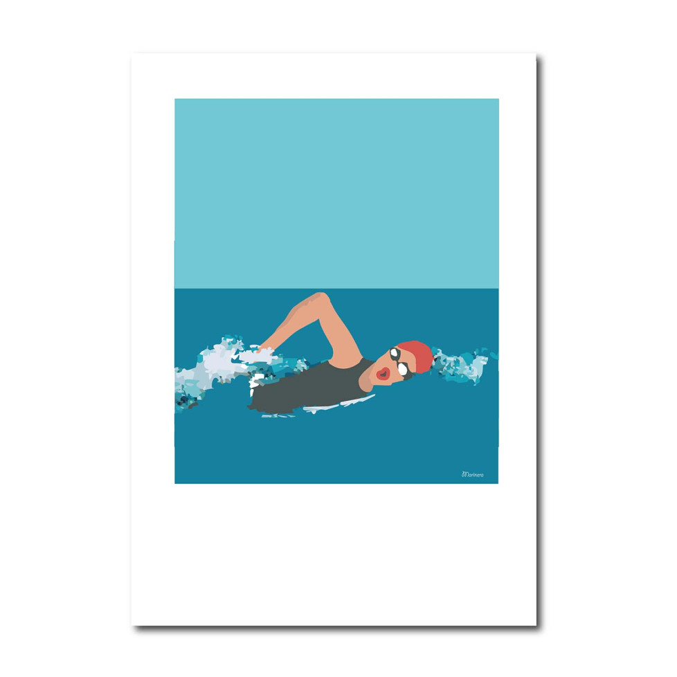 AFFICHE "NAGEUSE" - Collection baigneuse