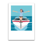 AFFICHE "EN BARQUE" - Collection baigneuse