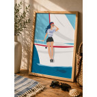 AFFICHE "À LA VOILE" - Collection baigneuse