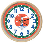 WOODEN WALL CLOCK "LIGHTHOUSE" 32 cm
