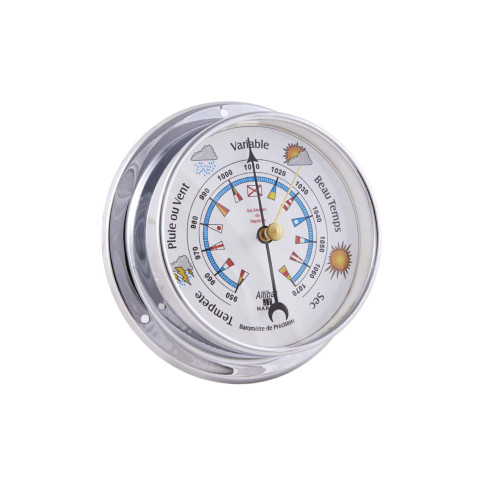 BARÓMETRO LATÓN CROMADO IMEX MARINE 11,5 CM