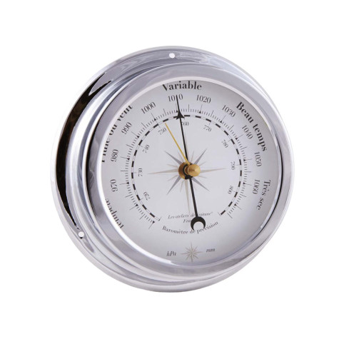 BARÓMETRO LATÓN CROMADO IMEX MARINE 14,5 CM