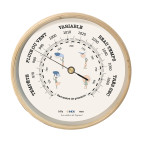 BARÓMETRO CON MARCO DE MADERA IMEX MARINE 22,5 cm