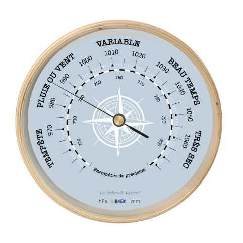 BAROMÈTRE CADRE EN BOIS IMEX MARINE 22,5 cm
