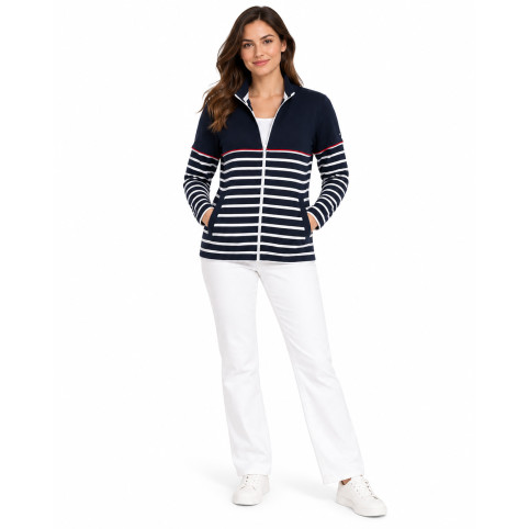 "LEMPA" WOMEN'S NAUTICAL JACKET BLUE/WHITE