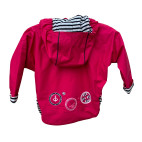"AQUAVAL" MANTEAU CIRÉ IMPERMEABLE BÉBÉ COULEUR GROSEILLE
