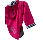 "AQUAVAL" MANTEAU CIRÉ IMPERMEABLE BÉBÉ COULEUR GROSEILLE