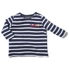 "CODY" T-SHIRT MARIN BÉBÉ ÉCRU/MARINE MANCHES LONGUES