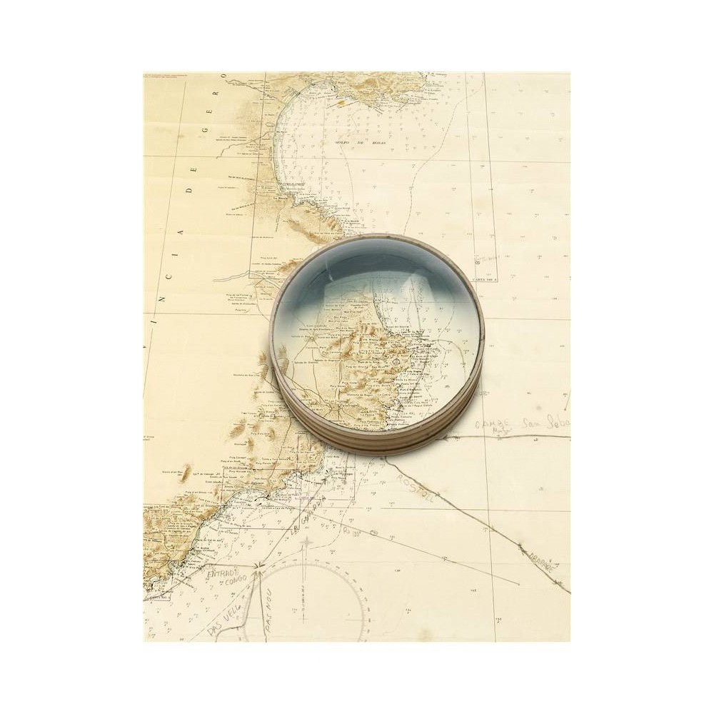 Loupe mobile en laiton antique pour décoration de table