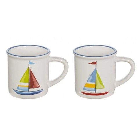 Porte-gobelet/tasse Shoreline Marine avec détails en laiton