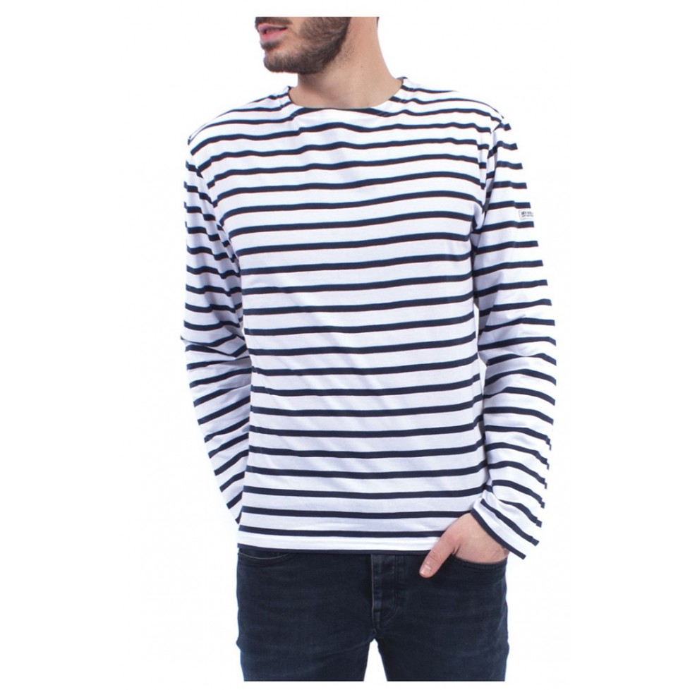 camiseta manga larga rayas hombre