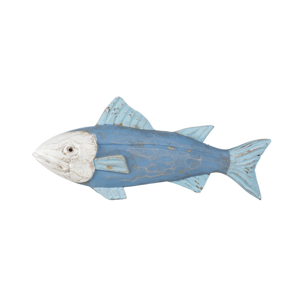 FIGURA PEZ MARINERO DE MADERA