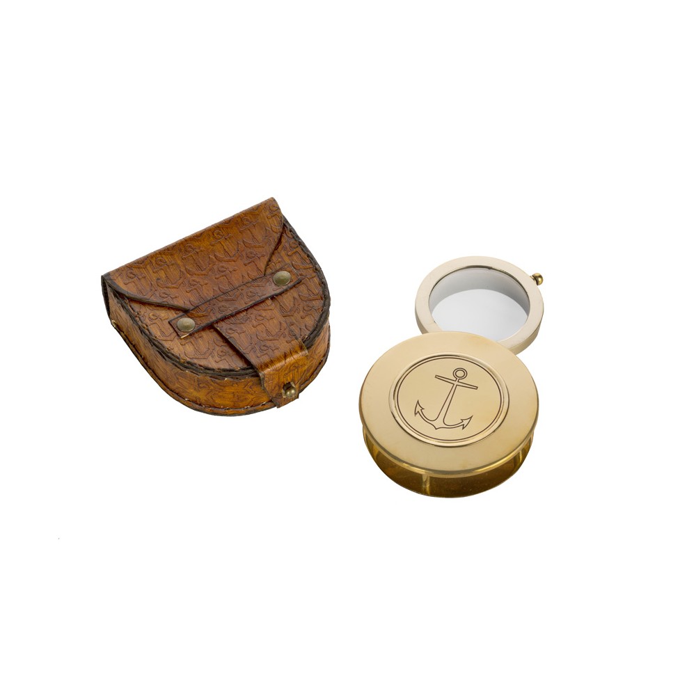 Loupe vintage en laiton antique réglable de 10,2 cm pour décoration de table de bureau