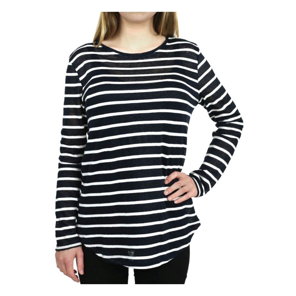 blue white striped t shirt women's