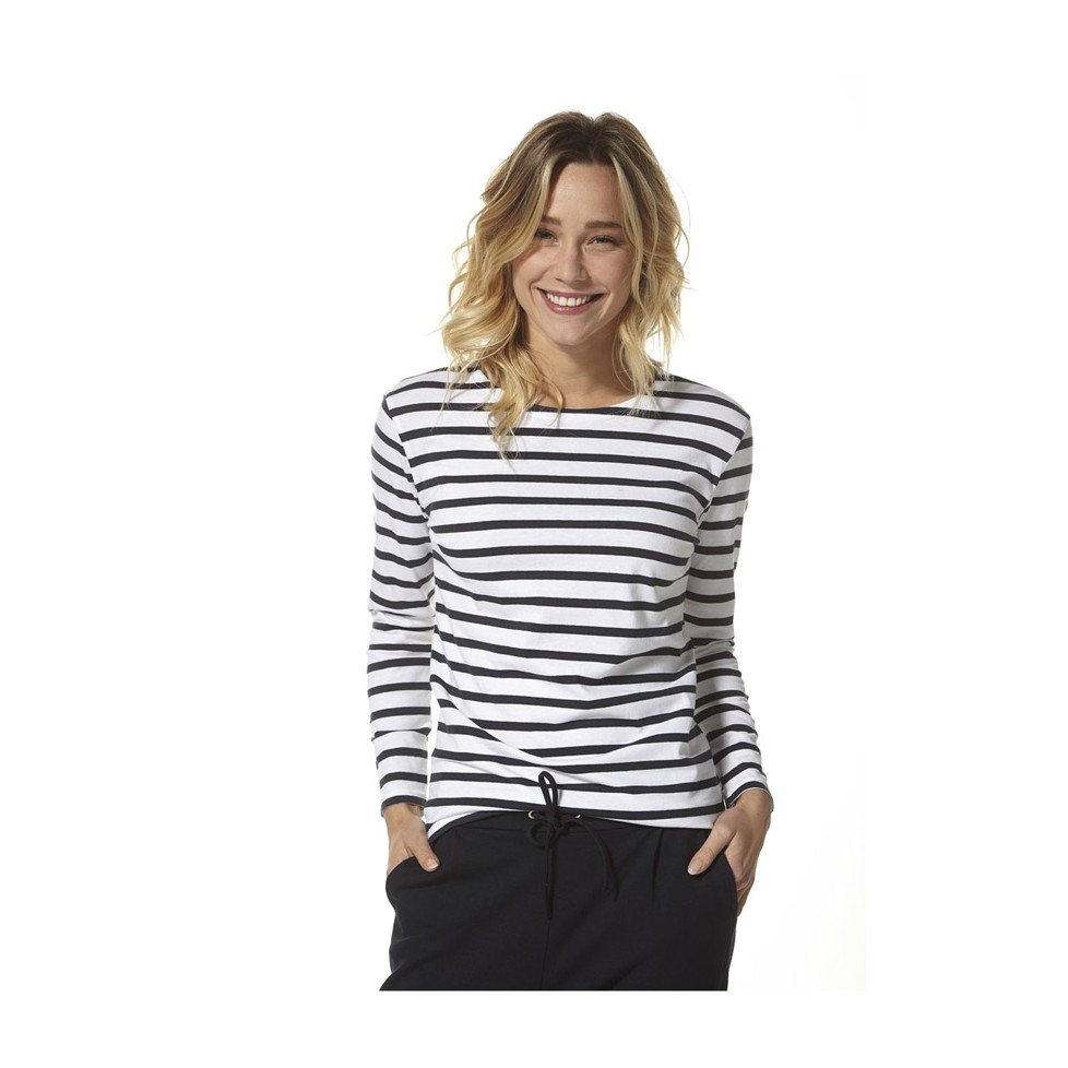 CAMISETA MARINERA MUJER RAYAS BLANCO-MARINO Marine "PÊCHEUR"