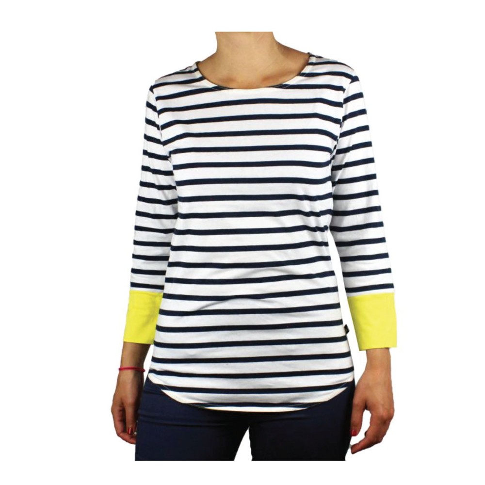 WOMEN'S NAUTICAL STRIPED 3/4 LENGTH SLEEVE SHIRT "ADIX"