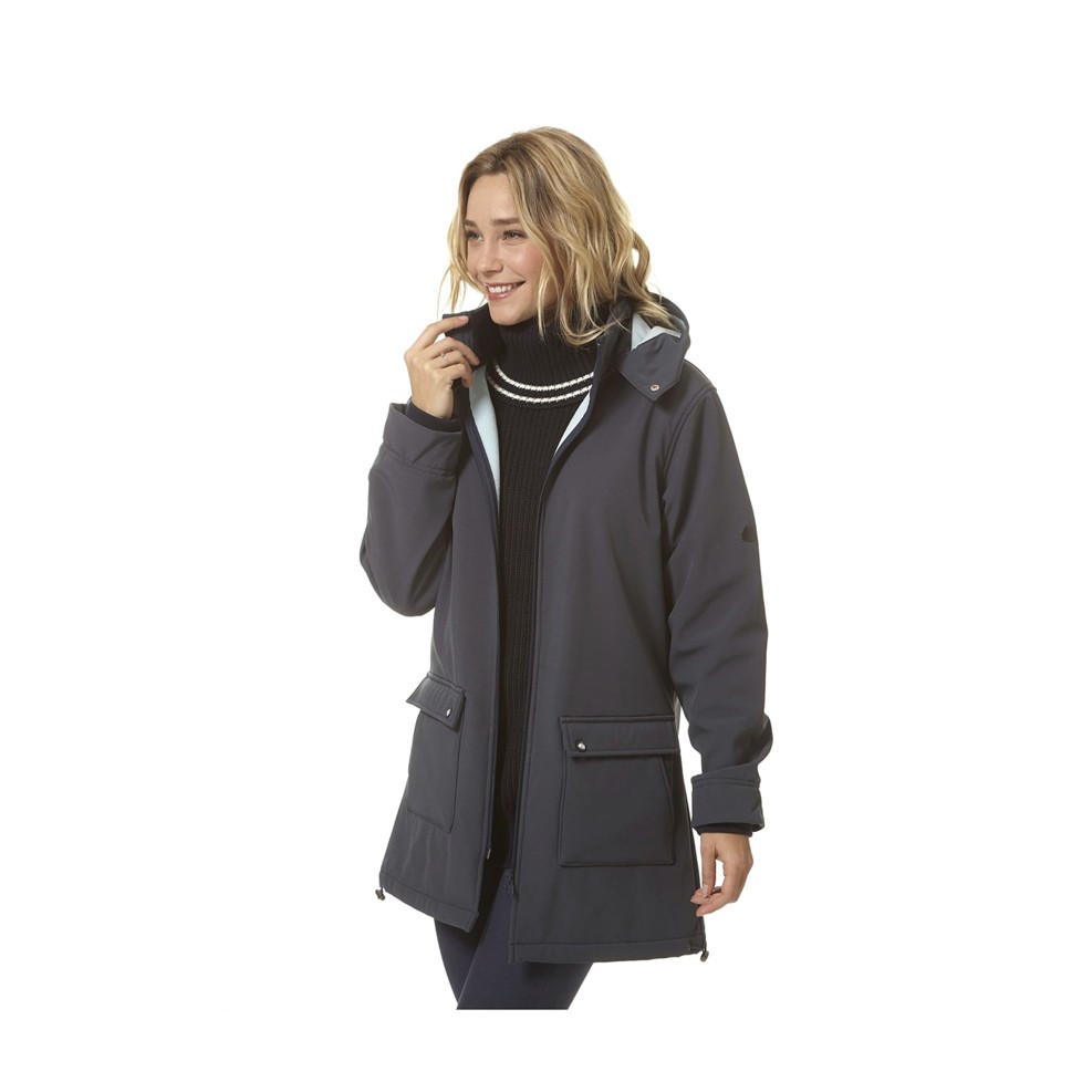 Chaqueta softshell de entretiempo para mujer color azul oscuro