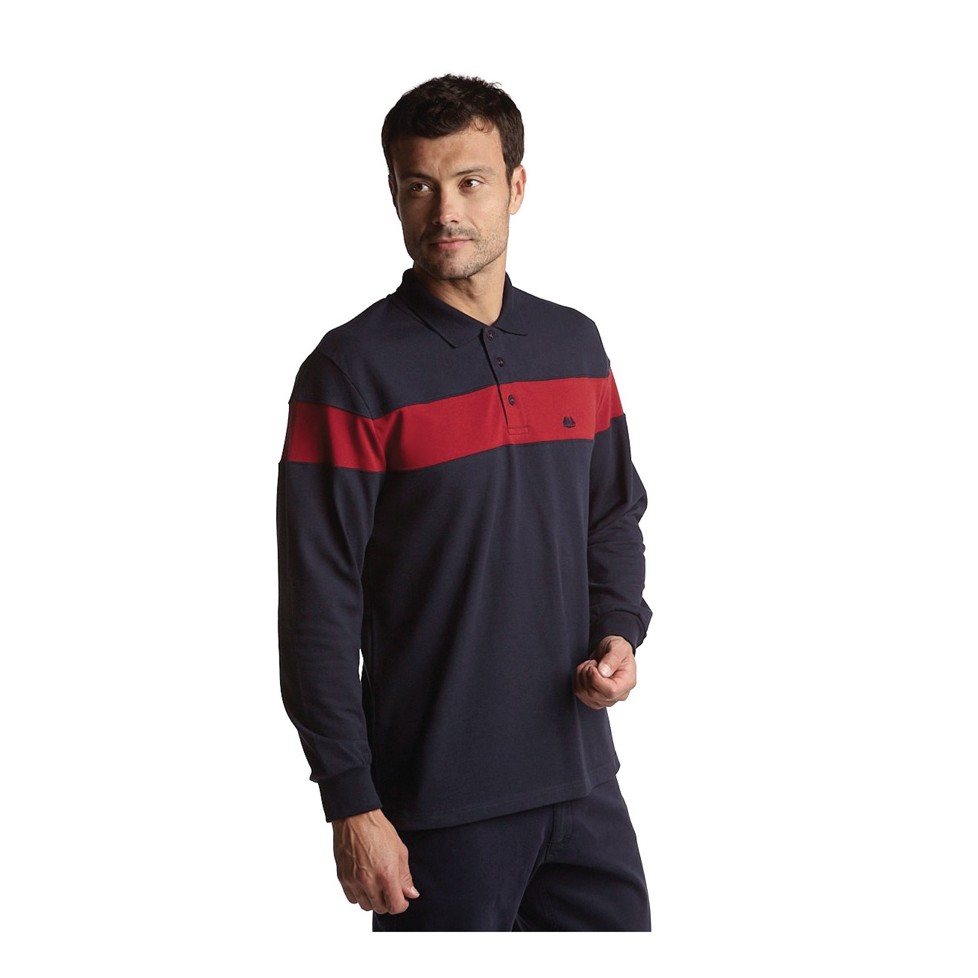 polo burdeos hombre