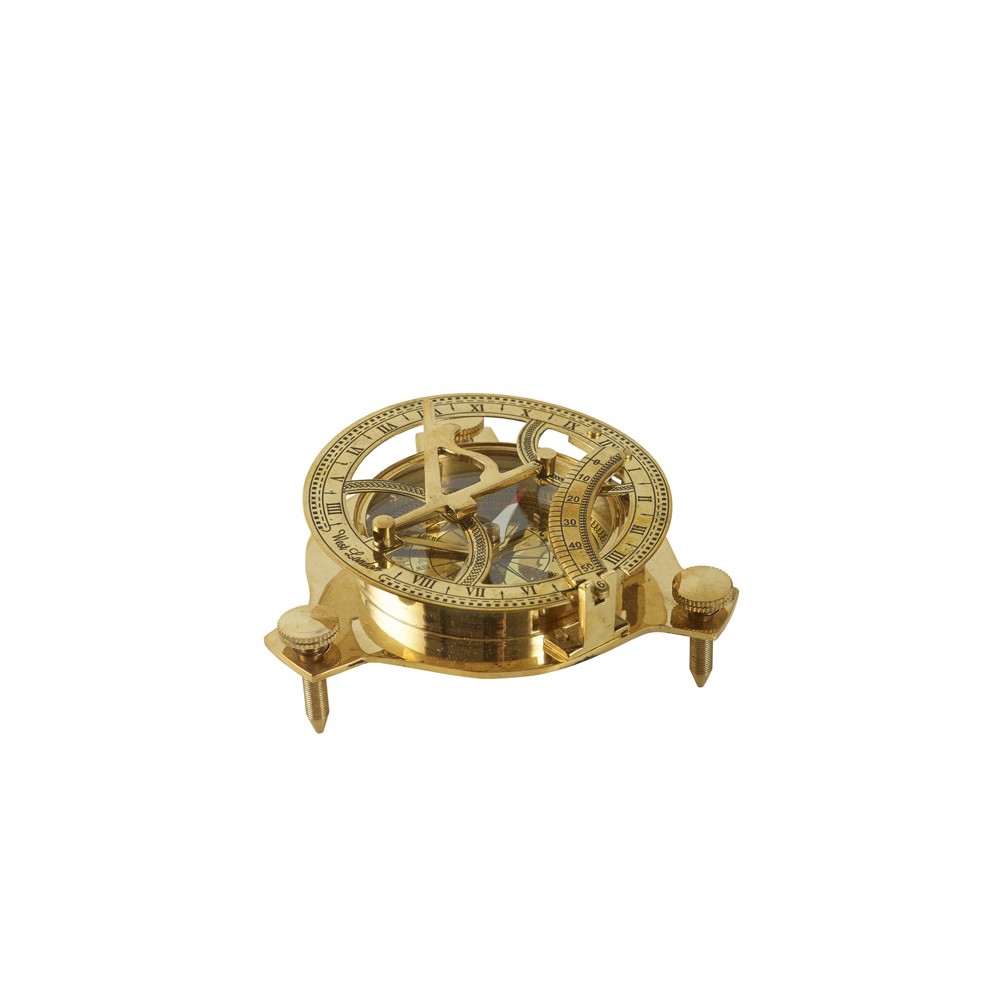 Boussole En Laiton Avec Cadran Solaire - Style Nautique Vintage 7 6 Cm 316688