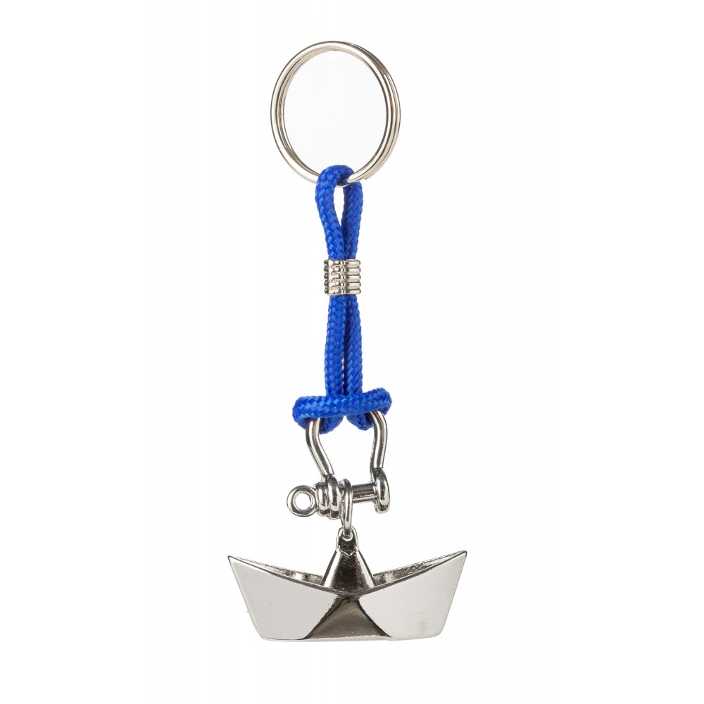 Porte-clés Ancre Marine Vintage En Laiton - Coffret Boîte Bois - Cadeau Maritime