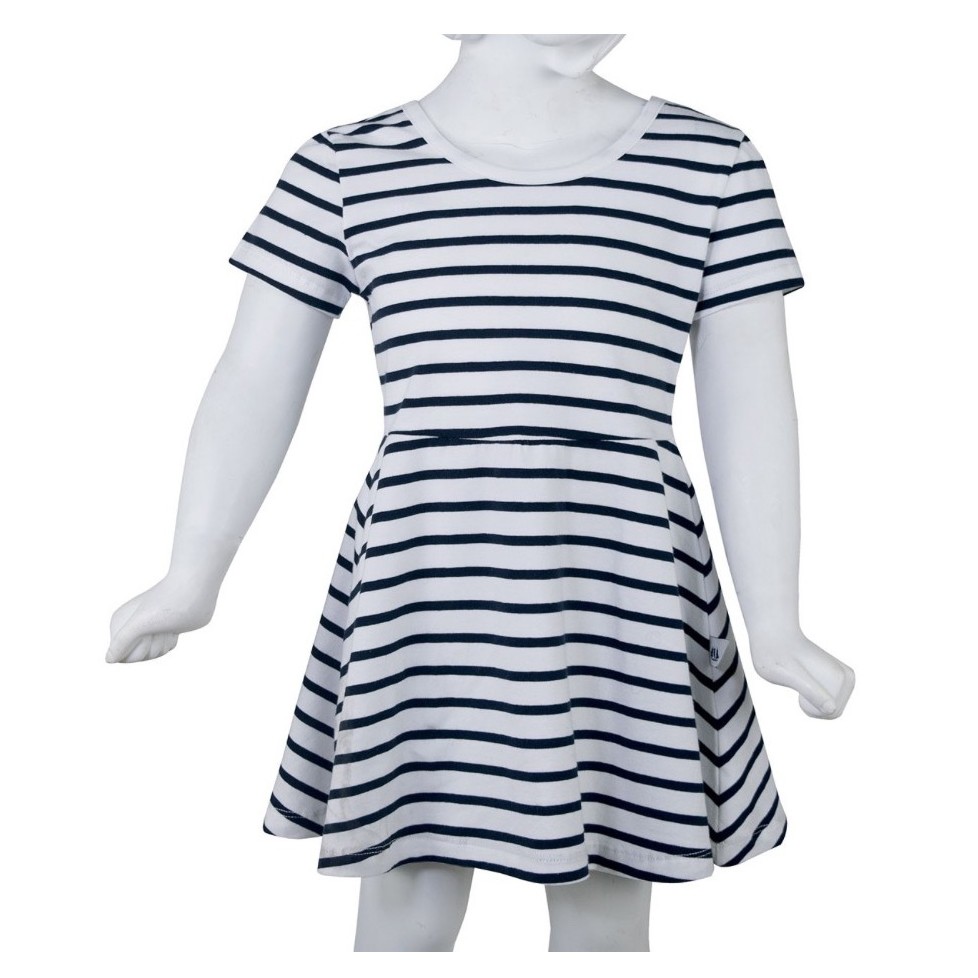 VESTIDO RAYAS BLANCO/AZUL NIÑA VESTIDO RAYAS BLANCO/AZUL NIÑA