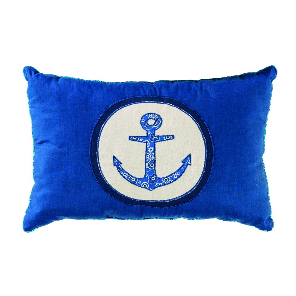 DOUBLE SIDE PRINT ANCHOR NAUTICAL CUSHION
