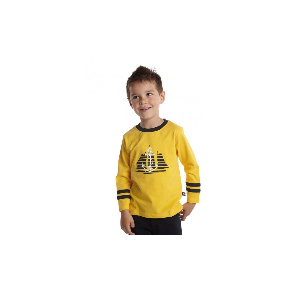 SOREL CAMISETA MANGA LARGA NIÑOS AMARILLA CON ANCLA