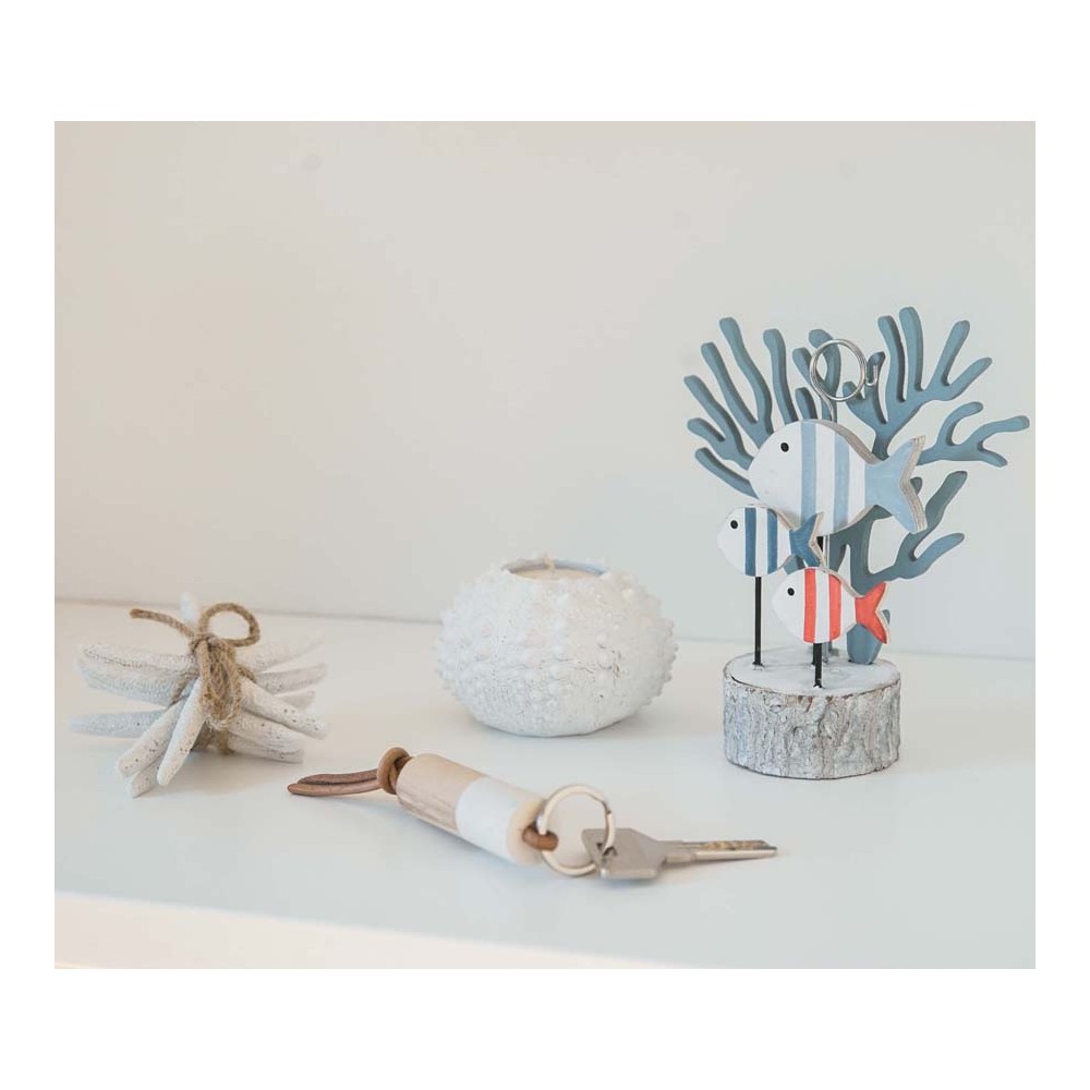 Bougeoir Porcelaine 'Monde Sous-Marin' – Décoration Élégante Avec Détails Dorés Et Poissons Ludiques