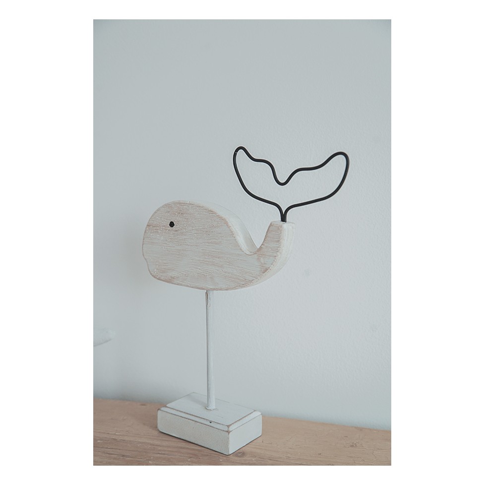 BALLENA DECORATIVA DE MADERA