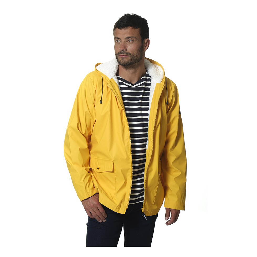 ▷ Chubasquero Amarillo Hombre con Capucha - Moda Incluso con Lluvia