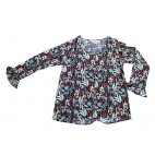 "FOSCA" T-SHIRT MARIN À FLEURS