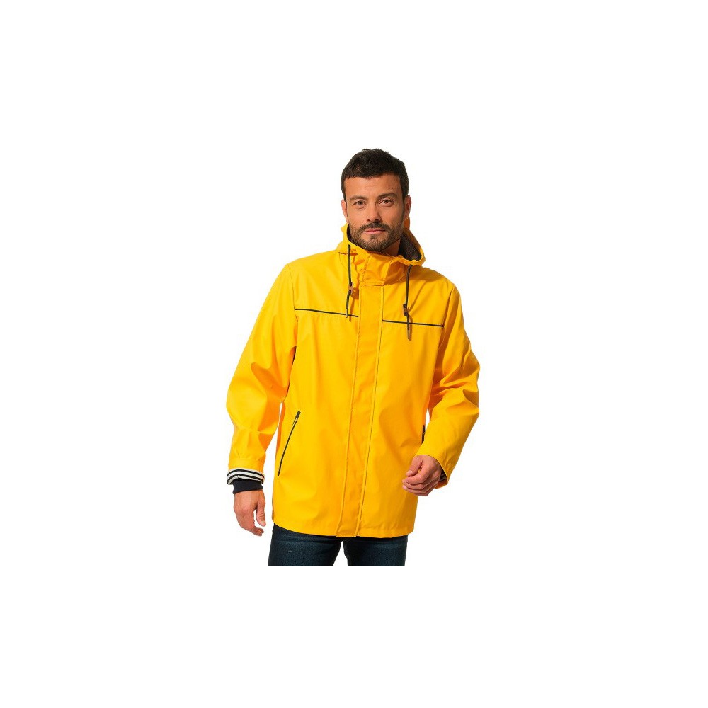 Chubasquero con capucha desmontable, amarillo, S