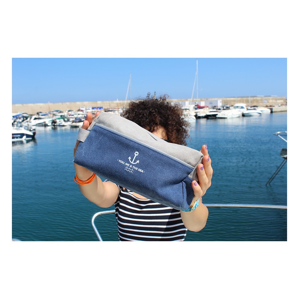 NAUTICAL STYLE MAKEUP BAG "You, Me & The Sea"