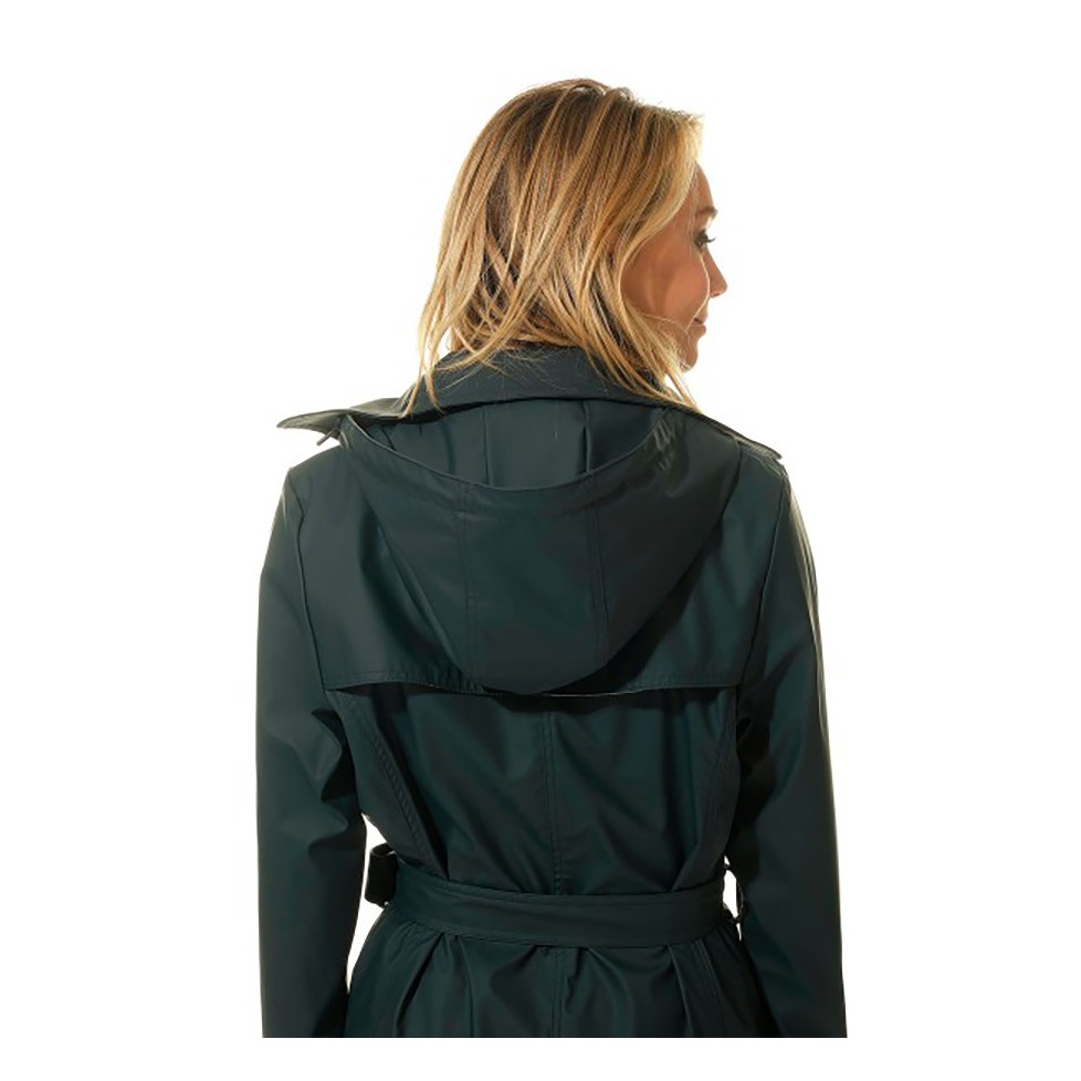 WOMEN'S LONG TRENCH NAVY BLUE RAINCOAT "GRACCE"