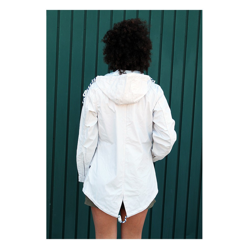 CHAQUETA CHUBASQUERO BLANCO MUJER "ADORA"