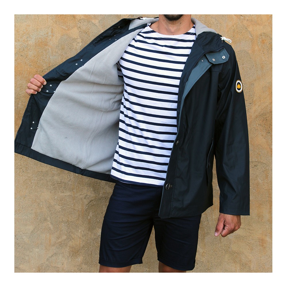 Veste Imperméable HUK Pour Homme – Bleu Marine – Taille L – Neuve Avec étiquettes