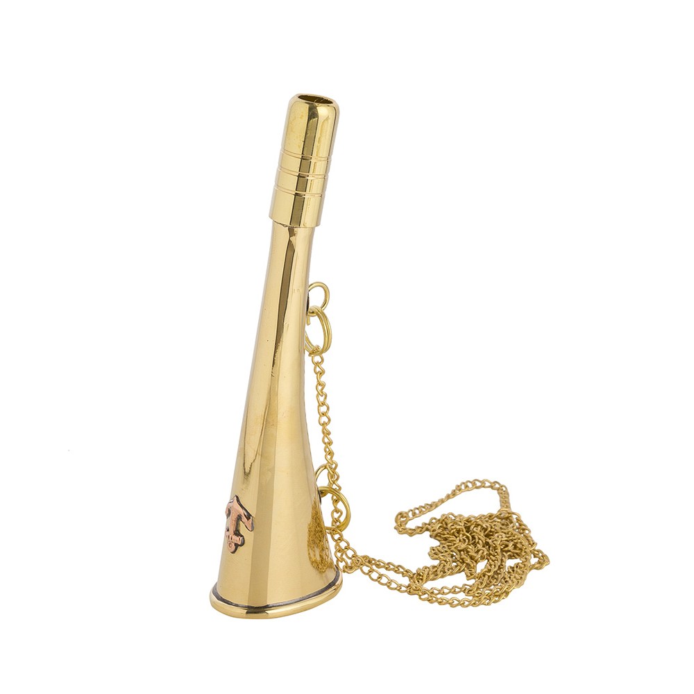 Corne De Brume Portative En Acier Inoxydable 304 - Pour Bateaux, Signal D'urgence, Son Clair, Embout Buccal Amovible