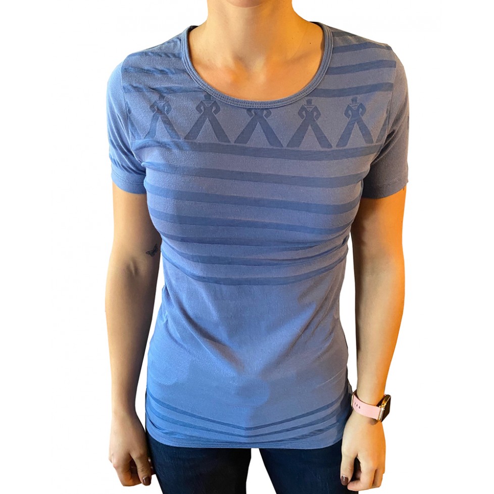 Size M - "ODALINE" BLUE SHORT SLEEVE T-SHIRT "GOLD"