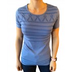 Size M - "ODALINE" BLUE SHORT SLEEVE T-SHIRT "GOLD"