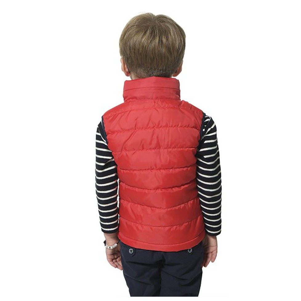 RED DOWN VEST FOR KIDS "SIR"