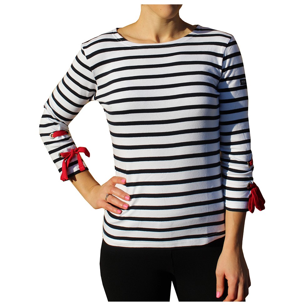 CAMISETA RAYAS BLANCO/AZUL PARA MANGA 3/4 "NICOSIE"