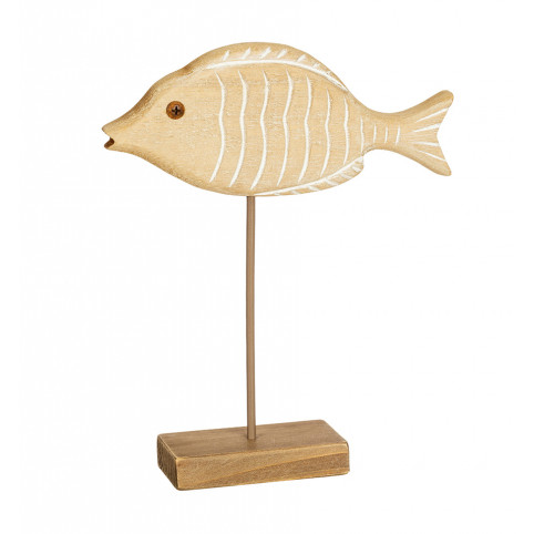 Poisson décoratif, décoration maritime, poisson en métal  argenté, coloris naturel H28,5cm-616266-91