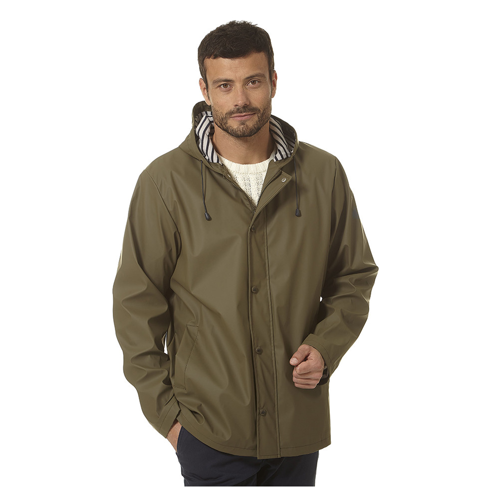 Imperméable Femme Vert Kaki Anne Perenna - Taille 44, Longueur 3/4, Manches Longues - Neuf Sans étiquettes
