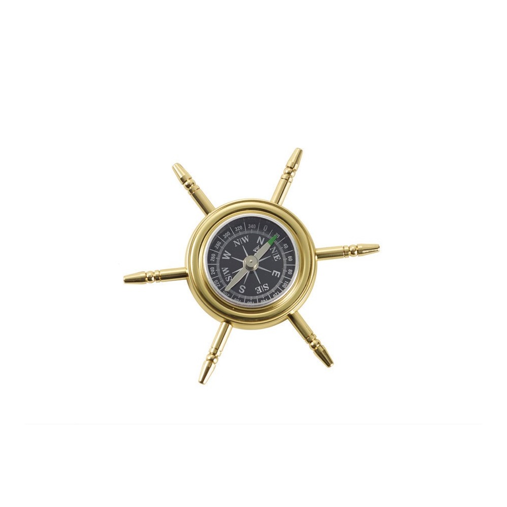 SHIP WHEEL NAUTICAL COMPASS