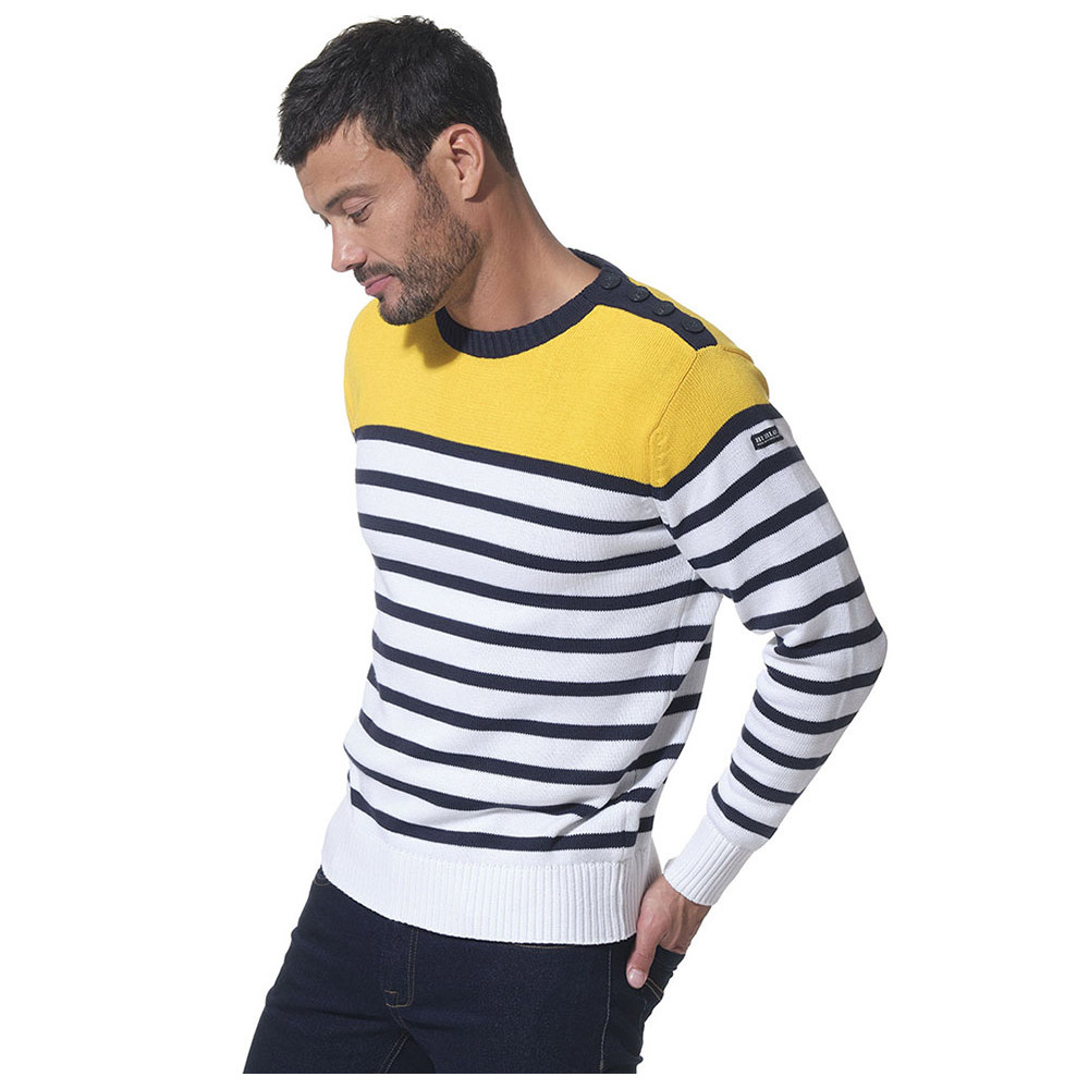 Jersey Namirta en marrón con rayas azules