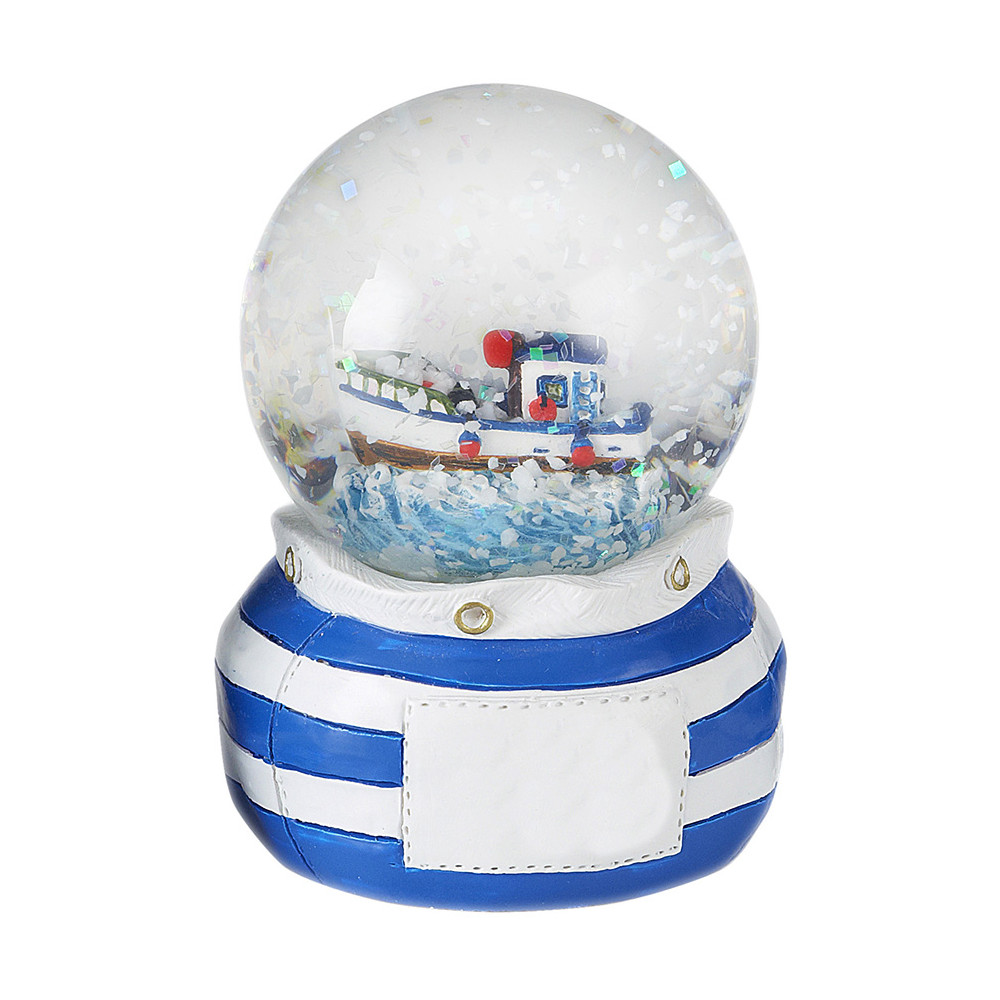 SNOWBALL WITH FISHING BOAT