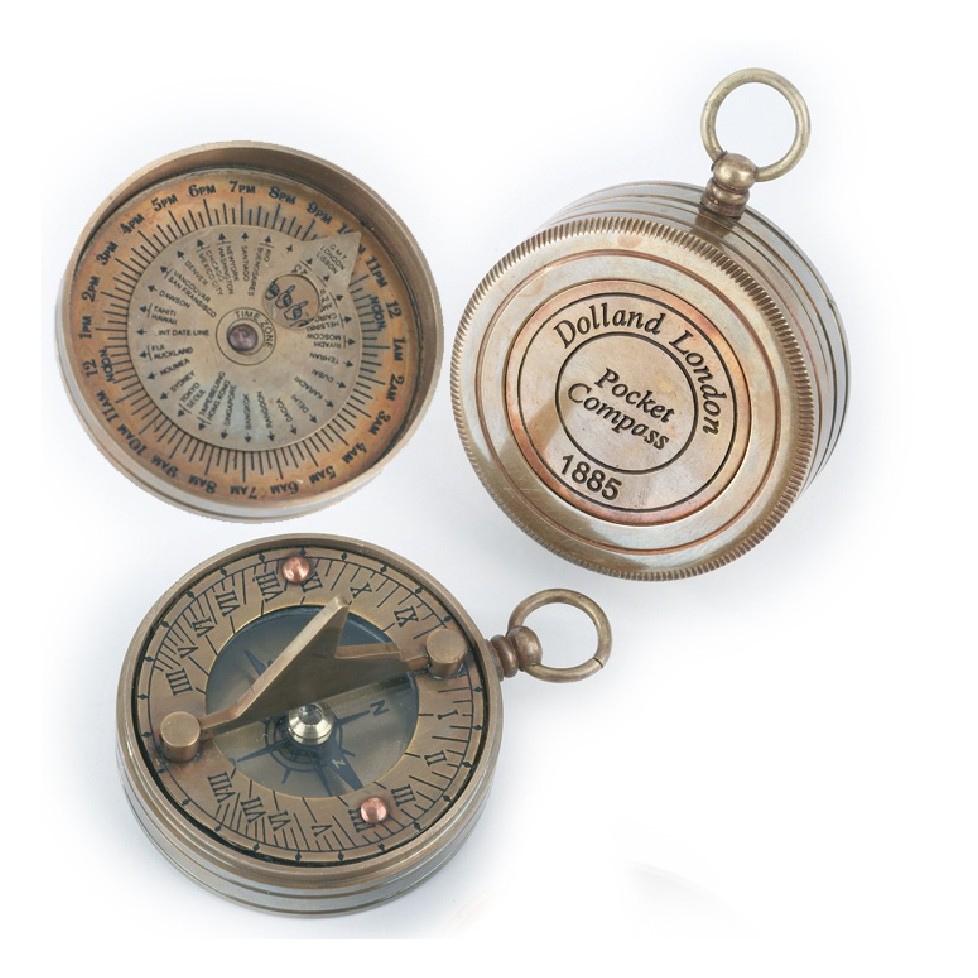 Details about   Antique vintage nautical solid brass pendulum 4" sundial and compass good gift 