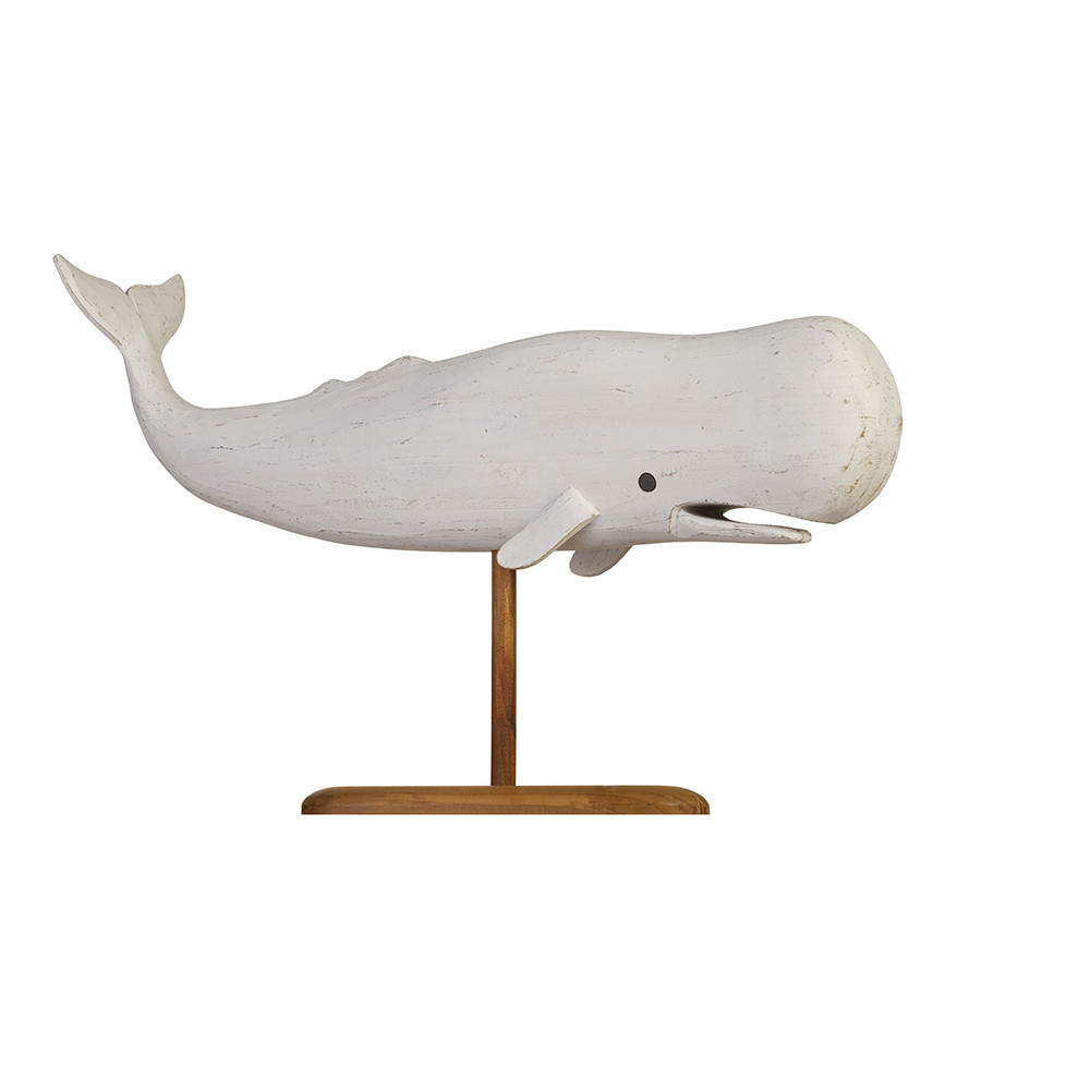 Sculpture Murale Baleine En Bois Flotté – Fait Main – Art Rustique