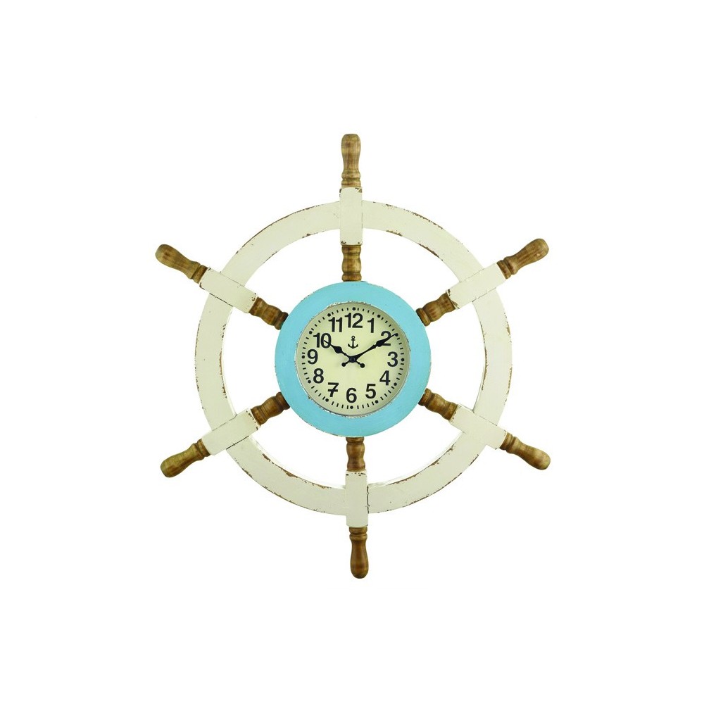 Barre à roue en laiton - décoration marine - décoration-marine
